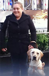 Christina Panczak-Smith and guide dog Roma