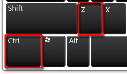 Screen shot of control Z on keyboard